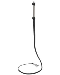 SINGLE TAIL WHISK 91CM / GEN. LEATHER & STEEL HANDLE