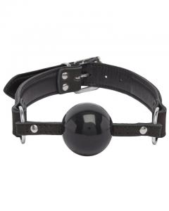 BLACK BALL GAG / GENUINE LEATHER & SILIC ONE