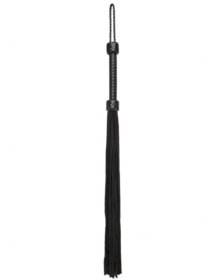 BLACK WHIP 76CM / 36 STRAPS / GEN. LEATH ER