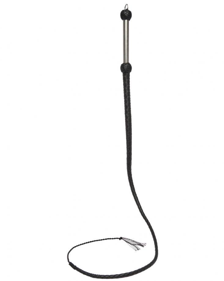 SINGLE TAIL WHISK 91CM / GEN. LEATHER & STEEL HANDLE