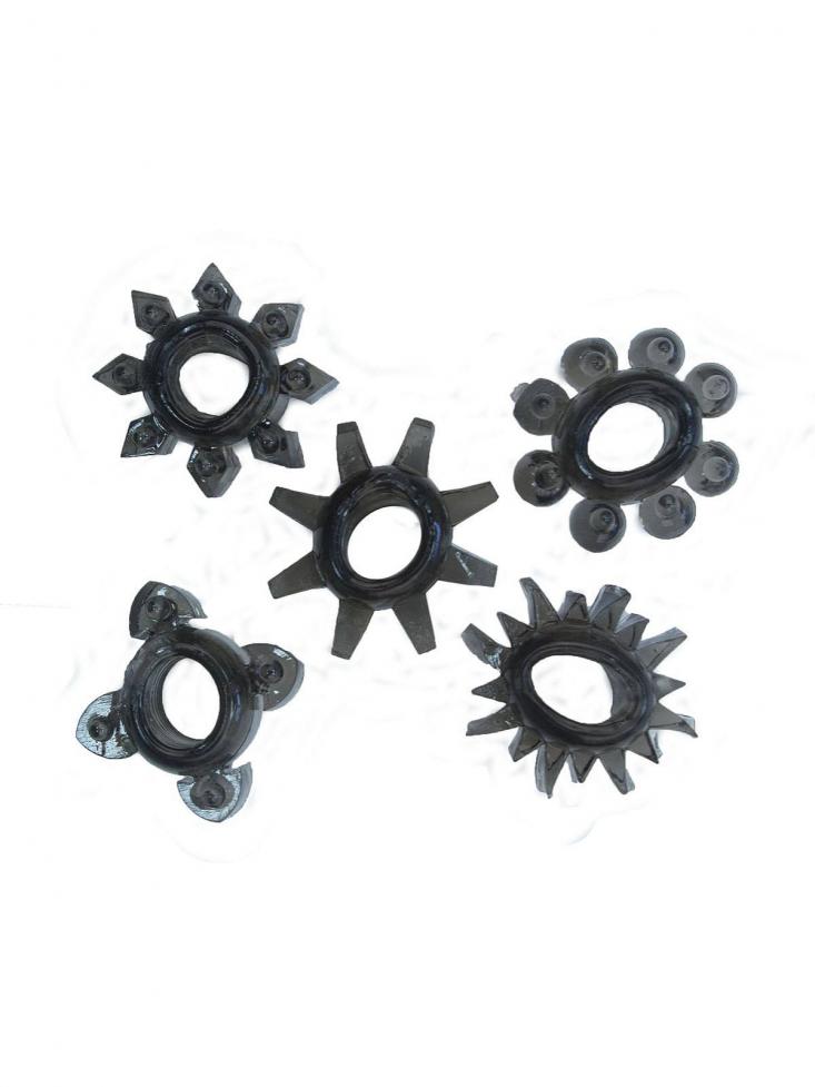 Rude Rider Jelly Cock Ring 5-Star-Set