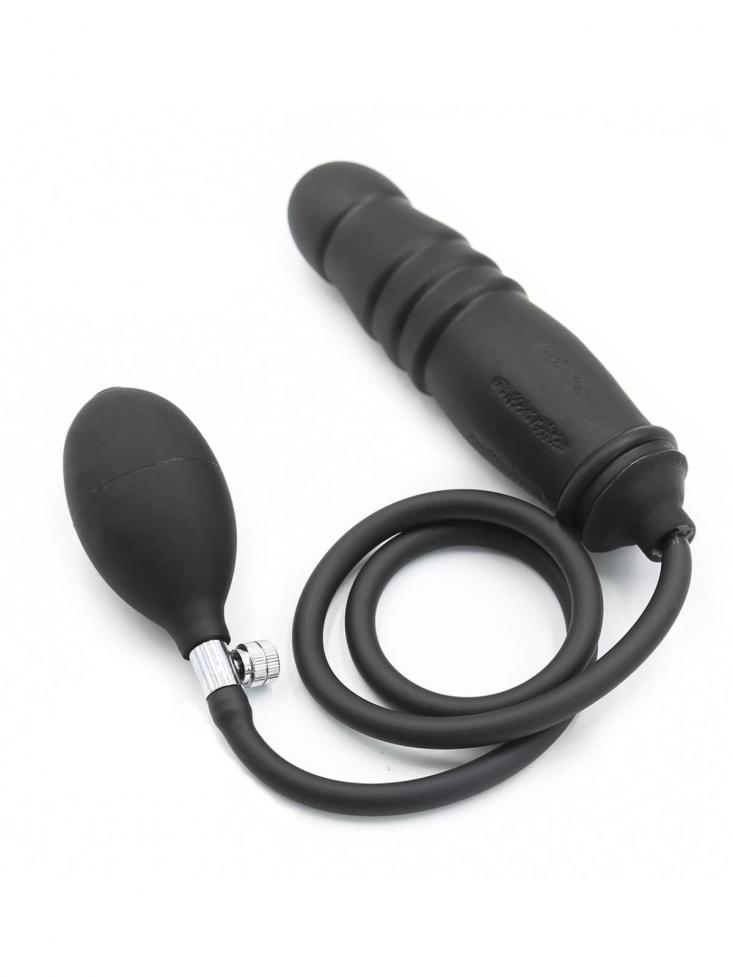 Rude Rider Inflatable Dildo Plug Silicon e Black