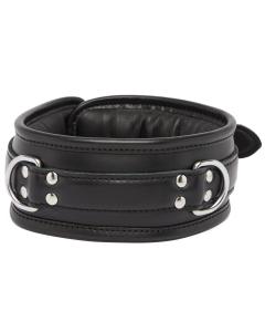 BLACK COLLAR WITH PADDING / GEN. LEATHER